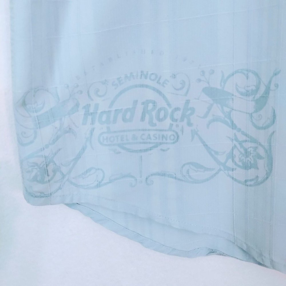 XL Hard Rock Seminole Hotel Casino LIGHT SKY BLUE Short Sleeve Shirt Button down